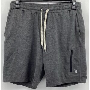 Vuori Sunday Performance Shorts Men M Gray Stretch Athleisure V381 Drawstring